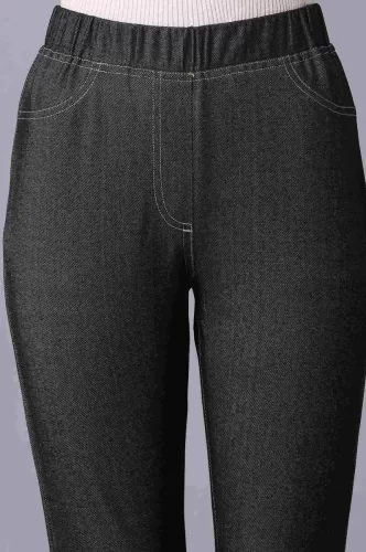 Solid Skinny Fit Elasticated Waist Cotton Jeggings Thumbs